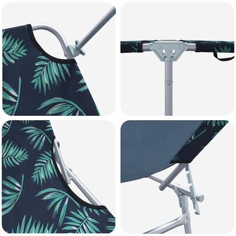 Ligstoel 2-persoon 2 pcs Groen 58 x 188 x 77cm Stof 8