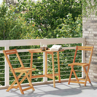 Bistroset 3 pcs Bruin Massief acaciahout 4