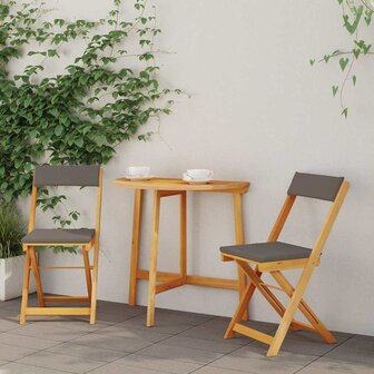 Bistroset 3 pcs Bruin Massief acaciahout 1
