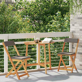 Bistroset 3 pcs Bruin Massief acaciahout 4