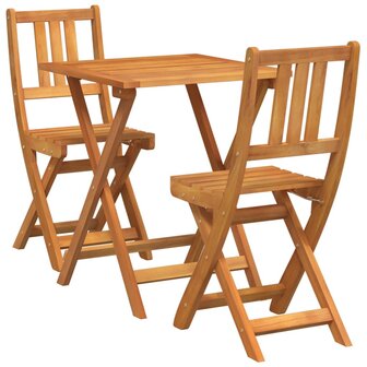 Bistroset 3 pcs Bruin Massief acaciahout 2