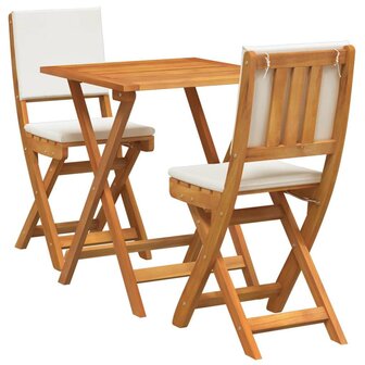 Bistroset 3 pcs Bruin Massief acaciahout 2