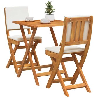 Bistroset 3 pcs Bruin Massief acaciahout 3