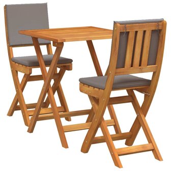 Bistroset 3 pcs Bruin Massief acaciahout 2