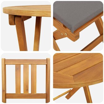 Bistroset 3 pcs Bruin Massief acaciahout 9