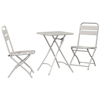 Bistroset 3 pcs Beige Staal 2