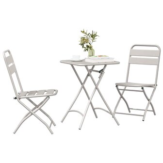 Bistroset 3 pcs Beige Staal 3