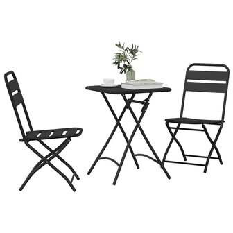 Bistroset 3 pcs Antraciet Staal 3