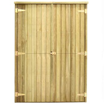 Tuinschuur 123x50x171 cm ge&iuml;mpregneerd grenenhout 3
