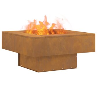 Vuurkorf Bruin 80 x 80 x 40 cm Cortenstaal 3