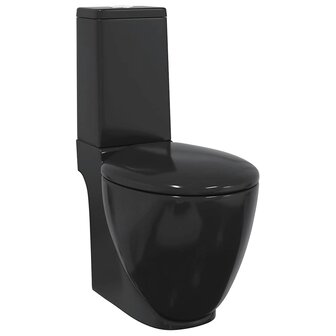 Toilet rond afvoer onder keramiek zwart 2