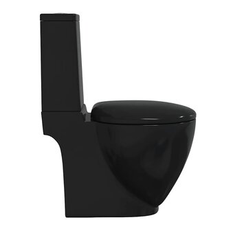 Toilet rond afvoer onder keramiek zwart 5