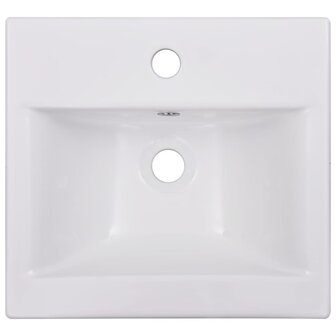 Inbouwwastafel 42x39x18 cm keramiek wit 4