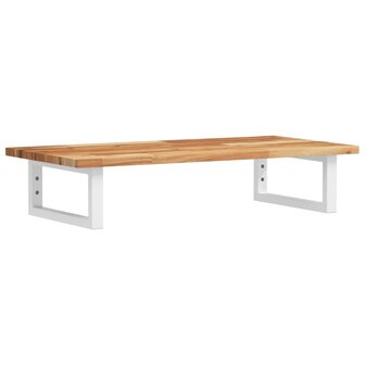 Badkamer wandschap staal en massief acaciahout 2