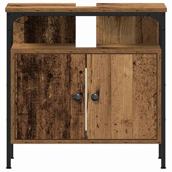 Badkamermeubelset 2 pcs Bruin 60 x 30 x 60 cm Bewerkt hout 8