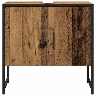 Badkamermeubelset 2 pcs Bruin 60 x 33 x 60 cm Bewerkt hout 8