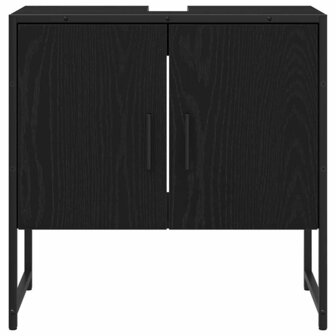 Badkamermeubelset 2 pcs Zwart 60 x 33 x 60 cm Bewerkt hout 7