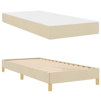 Boxspring bed Cr&egrave;me en bruin 80 x 200 cm 6