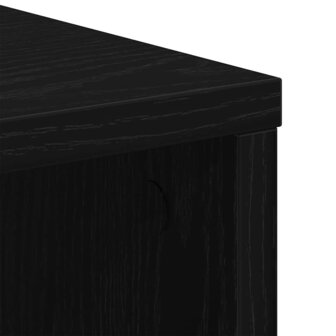 Opbergkast met wiel Zwart eiken 60 x 53 x 72.5 cm Bewerkt hout 8