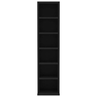 Cd-kast 21x20x88 cm bewerkt hout zwart 4