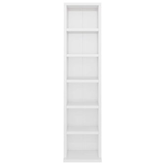 Cd-kast 21x20x88 cm bewerkt hout hoogglans wit 4
