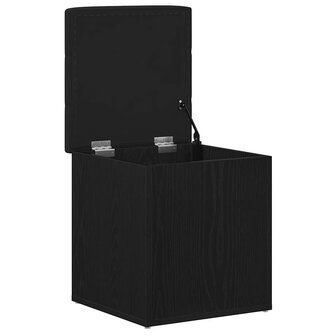 Opslagbank met kussen Zwart eiken 42 x 42 x 45 cm Bewerkt hout 5