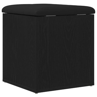 Opslagbank met kussen Zwart eiken 42 x 42 x 45 cm Bewerkt hout 8