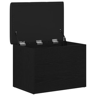 Opslagbank met kussen Zwart eiken 62 x 42 x 45 cm Bewerkt hout 5