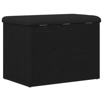 Opslagbank met kussen Zwart eiken 62 x 42 x 45 cm Bewerkt hout 8