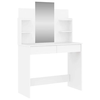 Kaptafel met spiegel 96x39x142 cm wit 2