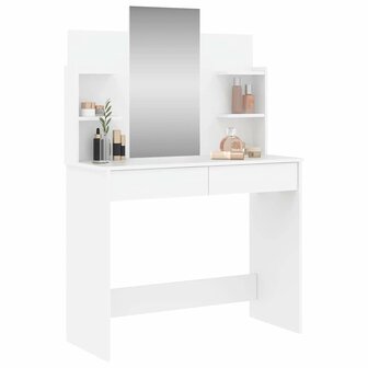 Kaptafel met spiegel 96x39x142 cm wit 3