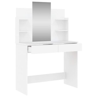 Kaptafel met spiegel 96x39x142 cm wit 5