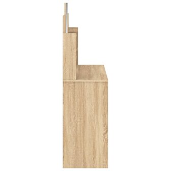 Kaptafel met spiegel 96x39x142 cm sonoma eikenkleurig 6