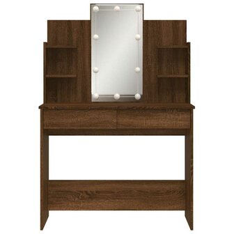 Kaptafel met LED-verlichting 96x40x142 cm bruin eikenkleur 5