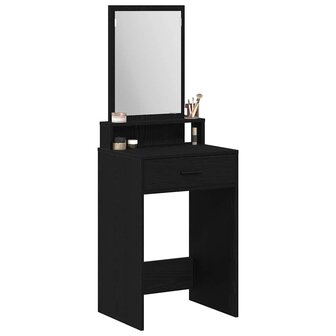 Kaptafel met lade Zwart eiken 50 x 41 x 140 cm Bewerkt hout 3