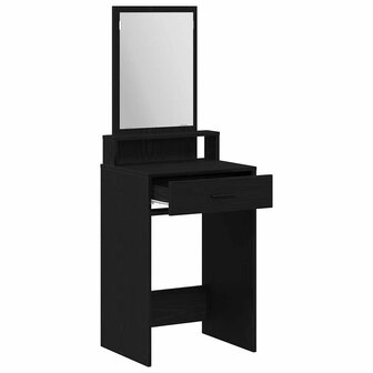 Kaptafel met lade Zwart eiken 50 x 41 x 140 cm Bewerkt hout 5
