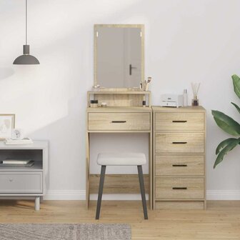 Kaptafel met lade Sonoma Eiken 50 x 41 x 140 cm Bewerkt hout 4