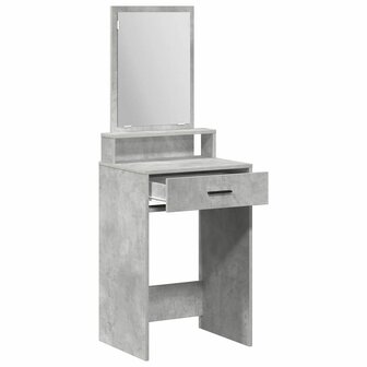 Kaptafel met lade Betongrijs 50 x 41 x 140 cm Bewerkt hout 5