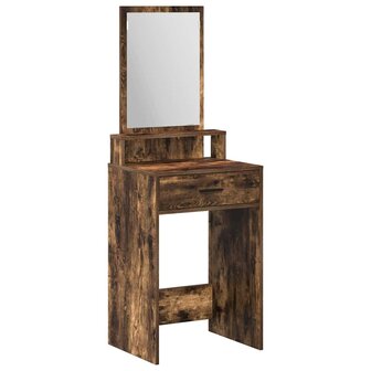 Kaptafel met lade Gerookt eiken 50 x 41 x 140 cm Bewerkt hout 2