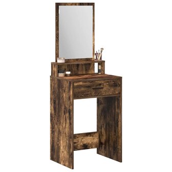 Kaptafel met lade Gerookt eiken 50 x 41 x 140 cm Bewerkt hout 3