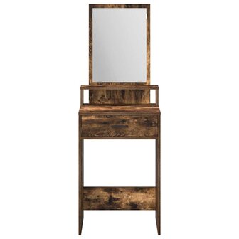Kaptafel met lade Gerookt eiken 50 x 41 x 140 cm Bewerkt hout 6