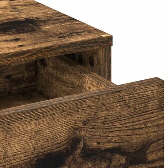 Kaptafel met lade Gerookt eiken 50 x 41 x 140 cm Bewerkt hout 9
