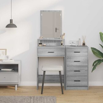 Kaptafel met lade Grijs sonoma 50 x 41 x 140 cm Bewerkt hout 4