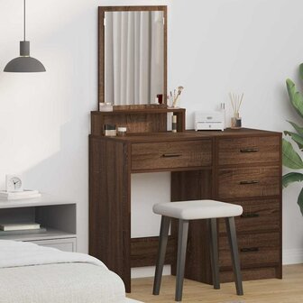 Kaptafel met lade Bruin Eiken 50 x 41 x 140 cm Bewerkt hout 1