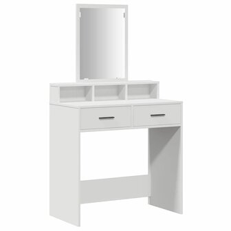 Kaptafel met lade met plank Wit 79 x 41 x 140 cm Bewerkt hout 2