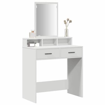 Kaptafel met lade met plank Wit 79 x 41 x 140 cm Bewerkt hout 3