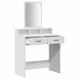 Kaptafel met lade met plank Wit 79 x 41 x 140 cm Bewerkt hout 5