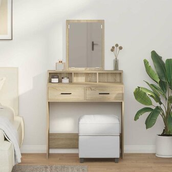 Kaptafel met lade Sonoma Eiken 79 x 41 x 140 cm Bewerkt hout 1