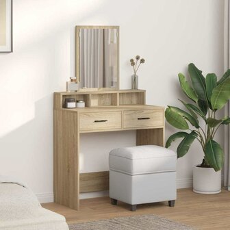 Kaptafel met lade Sonoma Eiken 79 x 41 x 140 cm Bewerkt hout 4