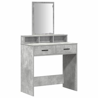 Kaptafel met lade Betongrijs 79 x 41 x 140 cm Bewerkt hout 2